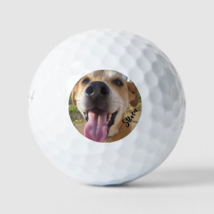Custom Dog Photo Cute Personalized Golf Balls