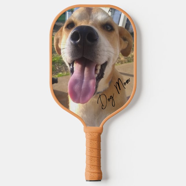 Custom Dog Photo Dog Mom Pickleball Paddle (Front)