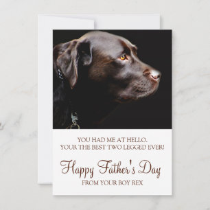 Custom Dog Photo Fathers Day Card