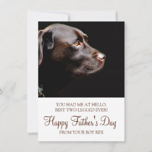 Custom Dog Photo Fathers Day Card