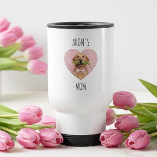 Custom Dog Photo for Mom Personalized Travel Mug