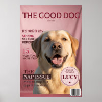 Custom Dog Photo Magazine Cover Dog Lover Gift