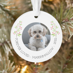 Custom Dog Photo Memorial Christmas Gift Ornament