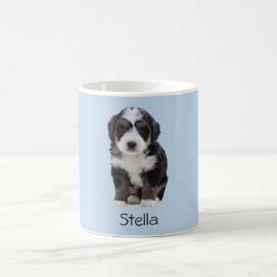 Custom Dog Photo Mug – Powder Blue with Pet Name