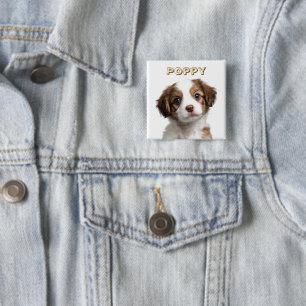 Custom Dog Photo & Name Button