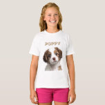 Custom Dog Photo & Name Kids T-Shirt<br><div class="desc">"Every kid deserves to show off their best buddy — and what better way than with a custom t-shirt featuring their dog’s photo and name? Our kids’ tees are comfy,  cute,  and packed with puppy love. Order yours today and enjoy with your new favourite T - shirt!"</div>