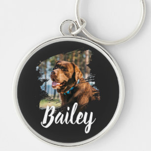 Custom Dog Photo & Name Personalized Keychain