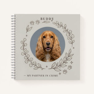 Custom Dog Photo Notebook   Elegant Pet Keepsake