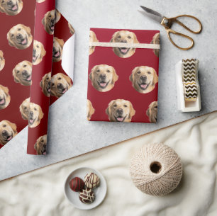 Custom Dog Photo Personalized Gift Wrap