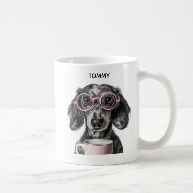 Custom Dog Photo Personalized Pet Name Coffee Mug (Right)