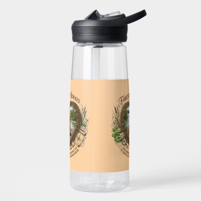 Custom Dog Photo Personalized Water Bottle (Left)
