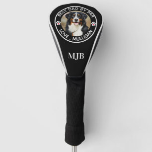 Custom Dog Photo Pet Best Dad By Par Monogram Golf Head Cover