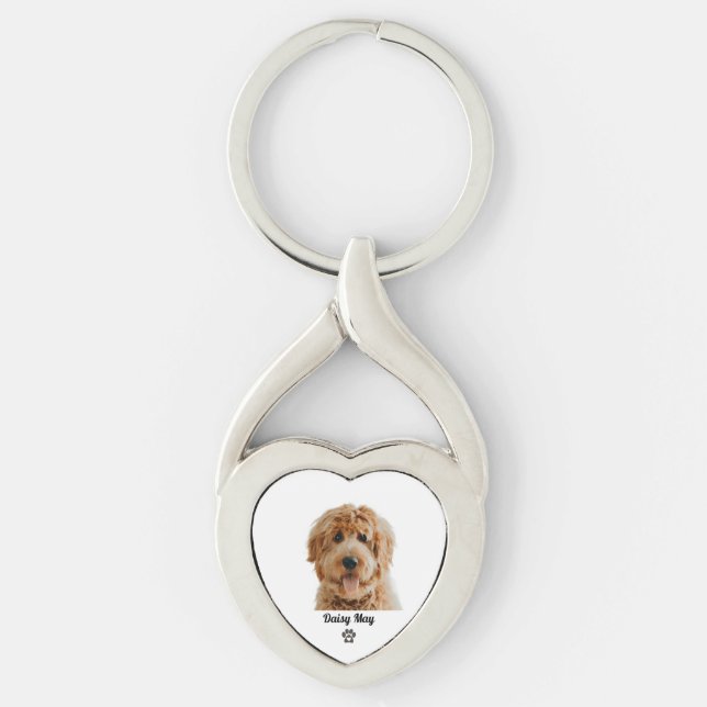 Custom Dog Photo Pet Lover Gift Keychain (Front)