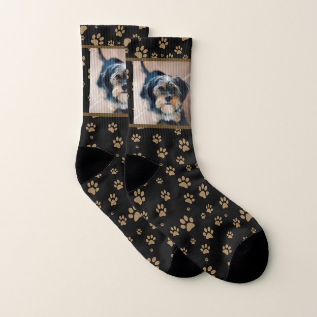 Custom Dog Photo Socks Personalized Pet Keepsake (Pair)