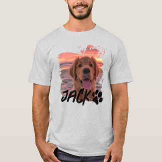 Custom Dog Photo T-Shirt – Personalized Pet Name T