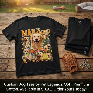 Custom Dog Photo Vintage Bootleg Graphic T-Shirt