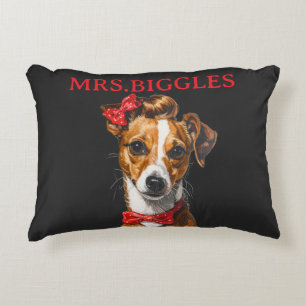 Custom Dog Portrait – Personalized Pet Name Design Accent Pillow