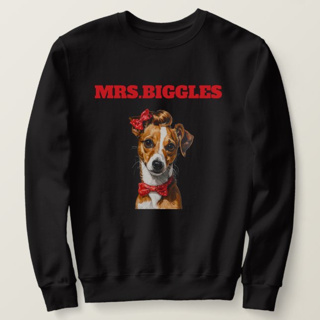 Custom Dog Portrait – Personalized Pet Name Design Sweatshirt (Design Front)