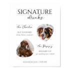 Custom Dog Signature Cocktail Drinks Bar Sign