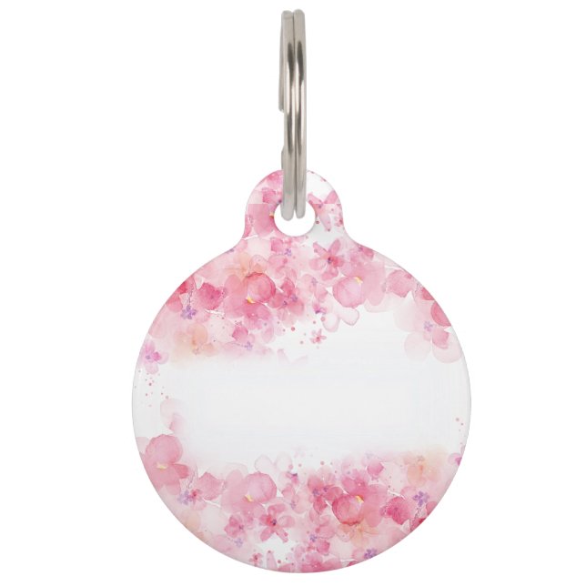 Custom Dog Tag – Personalized Pet Tag Cherry Tree (Front)