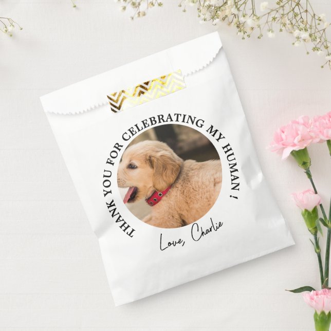 Custom Dog Wedding Favour Dog of Honour Pet Photo Favour Bag (Sealed)