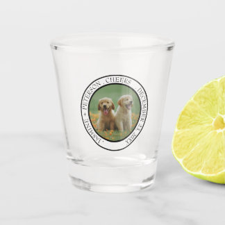 Custom Dog Wedding Favour Dog of Honour Photo chee Shot Glass