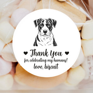 Custom Dog Wedding Favour Stickers