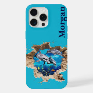 Custom Dolphin Design - Gift for Kids and Adults iPhone 15 Pro Max Case