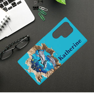 Custom Dolphin Design - Gift for Kids and Adults Samsung Galaxy Case