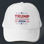 Custom Donald Trump 2024 Take America Back Trucker Hat<br><div class="desc">Make a statement with a Custom Donald Trump 2024 Take America Back Trucker Hat. This hat features the bold "Take America Back" slogan in patriotic colours, perfect for showcasing your support for the 2024 campaign. Designed with a comfortable mesh back and adjustable snap closure, this trucker hat offers a great...</div>