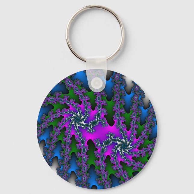 Custom Double Burst Keychain (Front)