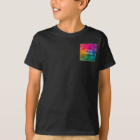 Custom Double Sided Add Image Black Template Kids