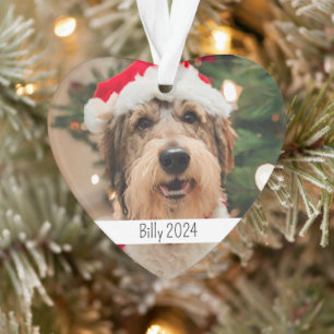 Custom Double Sided Dog Pet Christmas Ornament