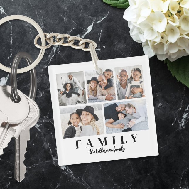 Custom Double Sided Family Photo Keychain (Custom Double Sided Family Photo Keychain)
