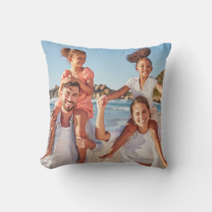 Custom Double Sided Family Photo Throw Pillow