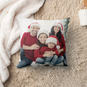 Custom Double Sided Family Photo Throw Pillow