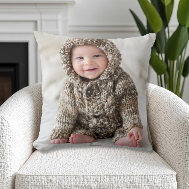 Custom Double Sided Family Photo Throw Pillow (Custom Double Sided Family Photo Throw Pillow)