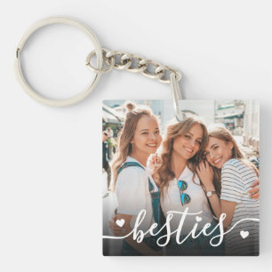 Custom Double Sided Friend Two Photo Keychain