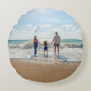 Custom Double Sided Personalized  Round Pillow