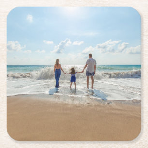 Custom Double Sided Personalized  Square Paper Coaster