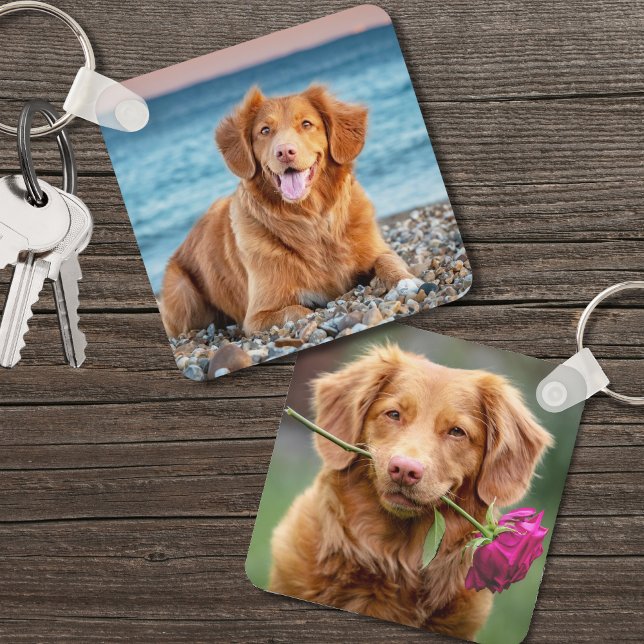 Custom Double Sided Pet Dog Photo Keychain (Custom Double Sided Pet Dog Photo keychain)