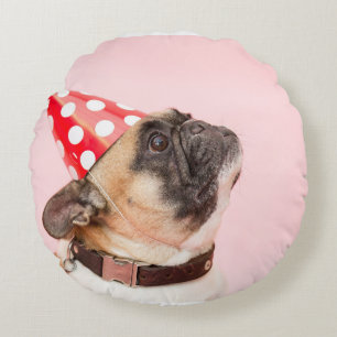 Custom Double Sided Pet Photo Round Pillow