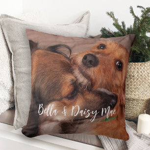 Custom Double-Sided Pet Photo Throw Pillow