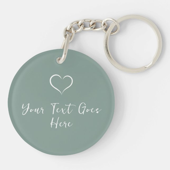 Custom Double-Sided Photo and Text Keychain (Back)