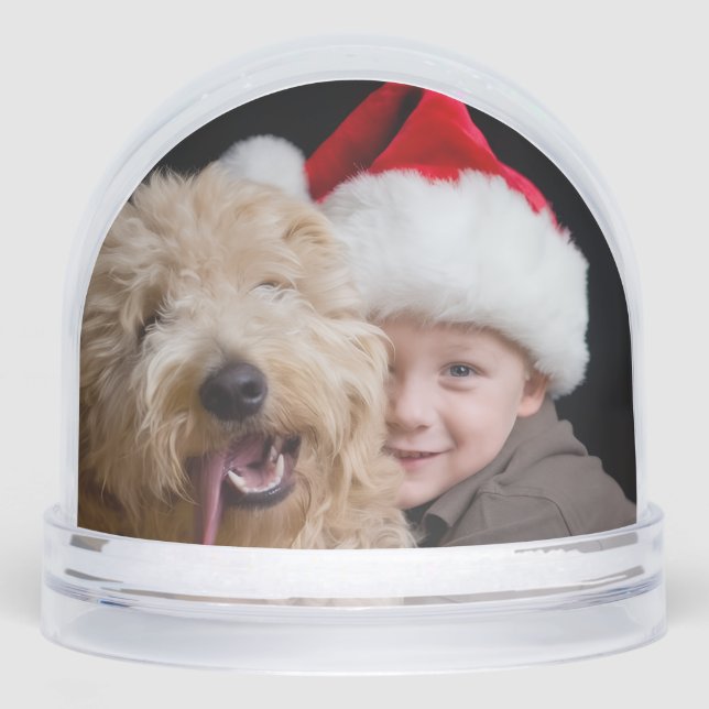 Custom Double-Sided Photo Holiday Snow Globe  (Front)