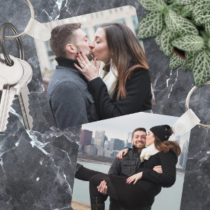 Custom Double Sided Two Photo Gift Keychain