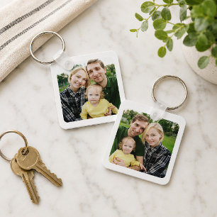 Custom Double Sided Two-Photo Keepsake Keychain