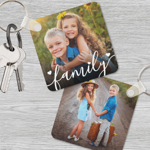 Custom Double Sided Two Photo Keychain