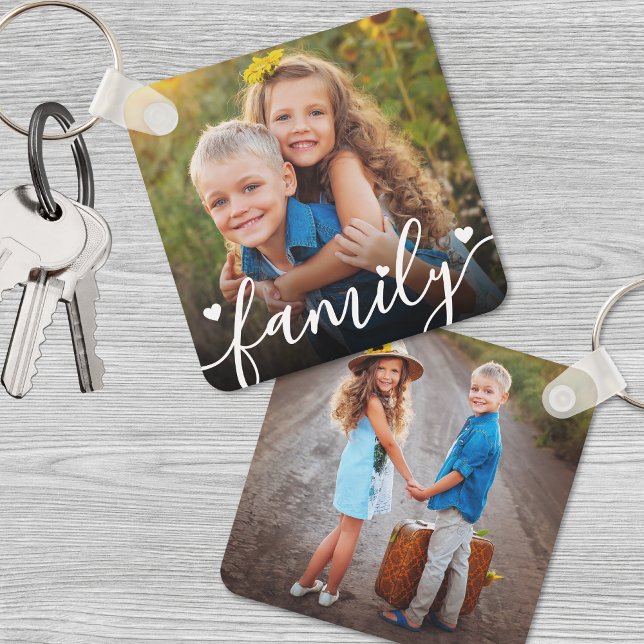 Custom Double Sided Two Photo Keychain (Custom Double Sided Two Photo keychain)