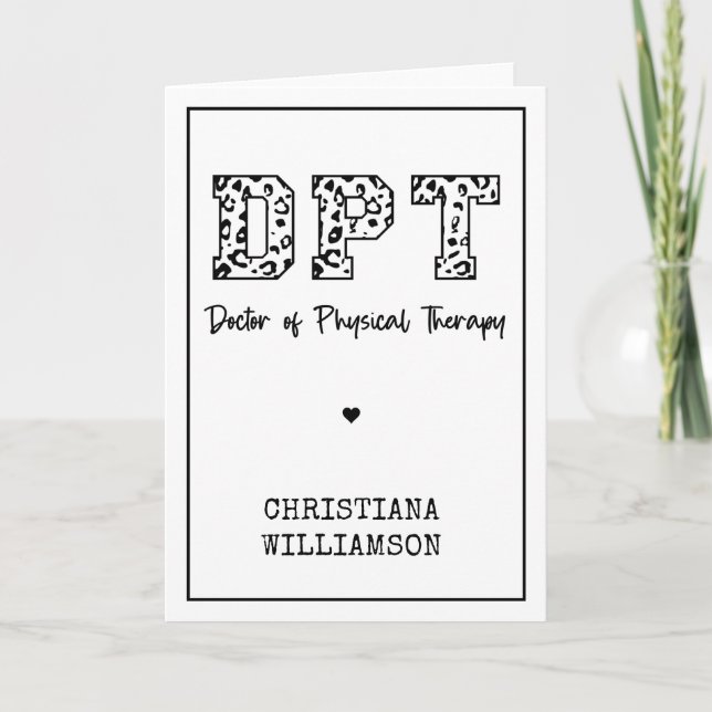 Custom DPT Doctor of Physical Therapy Card (Front)